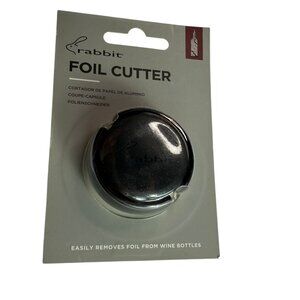 New in Box Rabbit Foil Cutter.  Removes Foil from Wine Bottles Black. Foilcutter